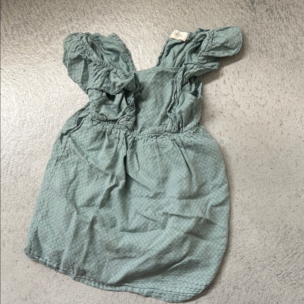 Organic cotton Buho dress with Ruffle Straps